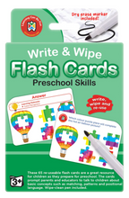 Load image into Gallery viewer, Write &amp; Wipe Flash Cards: Preschool Skills