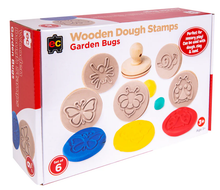 Load image into Gallery viewer, EC Wooden Dough Stamps: Garden Bugs