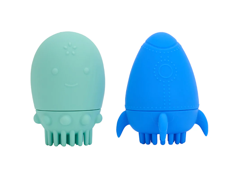Annabel Trends: Silicone Squeezy Bath Toy - Rocket/Squid: On Sale was $25.95