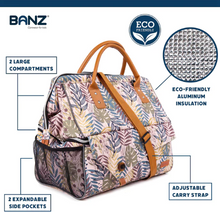 Load image into Gallery viewer, BANZ Picnic Cooler Bag: Waratah Print: On Sale was $79.95