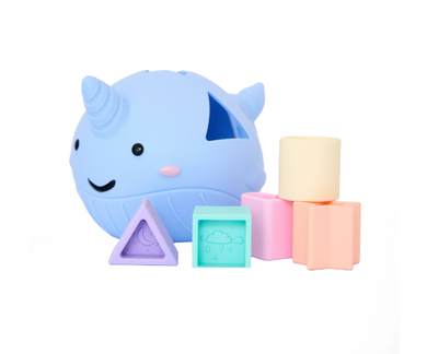 Jellystone Designs Narwhal Shape Sorter: Pastel