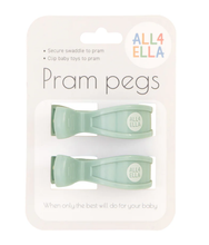 Load image into Gallery viewer, All 4 Ella Pram Pegs 2 Pack: Sage