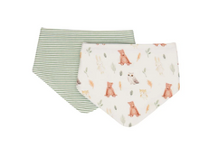 Load image into Gallery viewer, All 4 Ella Bandana Bibs 2pk - Forest Friends