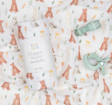 Load image into Gallery viewer, All 4 Ella Muslin Wrap &amp; Pram Peg Baby Gift Set - Forest Friends
