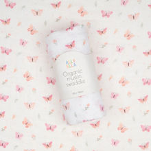 Load image into Gallery viewer, All 4 Ella Baby Muslin Swaddle Wrap: Butterfly