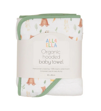Load image into Gallery viewer, All 4 Ella Hooded Bath Towel: Forest Friends