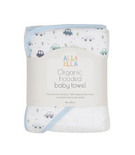 Load image into Gallery viewer, All 4 Ella Hooded Bath Towel: Cars