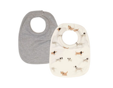 Load image into Gallery viewer, All 4 Ella Roll Neck Bib 2 Pack: Puppy Dogs