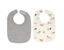 Load image into Gallery viewer, All 4 Ella Roll Neck Bib 2 Pack: Puppy Dogs