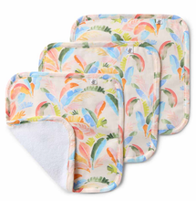 Load image into Gallery viewer, Snuggle Hunny Organic Wash Cloths - 3 Pack: Summer Palm
