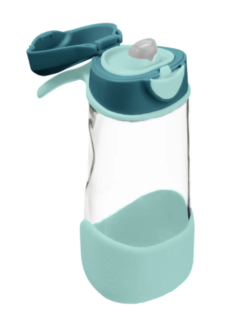 B.Box Sport Spout Drink Bottle 450ml: Emerald Forest