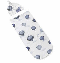 Load image into Gallery viewer, Snuggle Hunny Snuggle Swaddle &amp; Beanie Set: Cloud Chaser