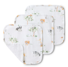 Load image into Gallery viewer, Snuggle Hunny Organic Wash Cloths - 3 Pack: Dog Park