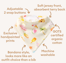 Load image into Gallery viewer, Snuggle Hunny Organic Dribble Bib: Beach Fun