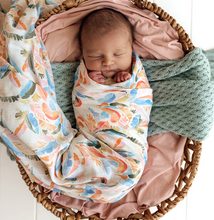 Load image into Gallery viewer, Snuggle Hunny Organic Muslin Wrap: Summer Palm