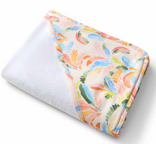 Load image into Gallery viewer, Snuggle Hunny Organic Hooded Baby Towel: Summer Palm