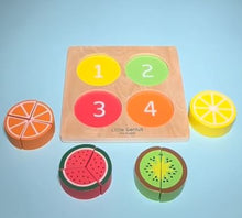 Load image into Gallery viewer, Little Genius Play &amp; Learn First Fractions Wooden Toy