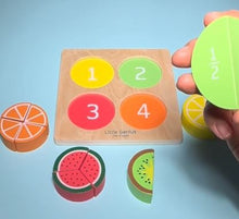 Load image into Gallery viewer, Little Genius Play &amp; Learn First Fractions Wooden Toy