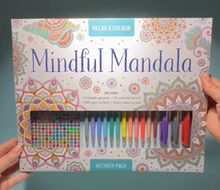 Load image into Gallery viewer, Relax &amp; Colour Mindful Mandala Activity Kit