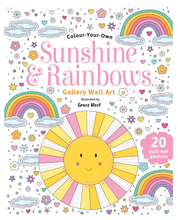 Load image into Gallery viewer, Colour Your Own Wall Art Colouring Book: Sunshine &amp; Rainbows