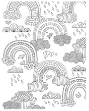 Load image into Gallery viewer, Colour Your Own Wall Art Colouring Book: Sunshine &amp; Rainbows