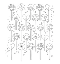 Load image into Gallery viewer, Colour Your Own Wall Art Colouring Book: Cute as Candy