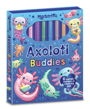 Load image into Gallery viewer, Markerific Colouring In Book &amp; Folder: Axolotl Buddies