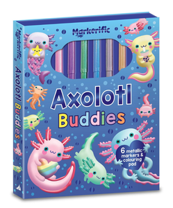 Markerific Colouring In Book & Folder: Axolotl Buddies