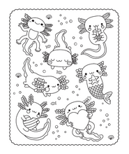 Load image into Gallery viewer, Markerific Colouring In Book &amp; Folder: Axolotl Buddies