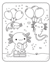 Load image into Gallery viewer, Markerific Colouring In Book &amp; Folder: Axolotl Buddies