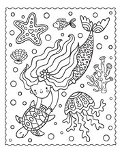Load image into Gallery viewer, Markerific Colouring In Book &amp; Folder: Mermaids