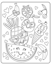 Load image into Gallery viewer, Markerific Colouring In Book &amp; Folder: Frutti Friends