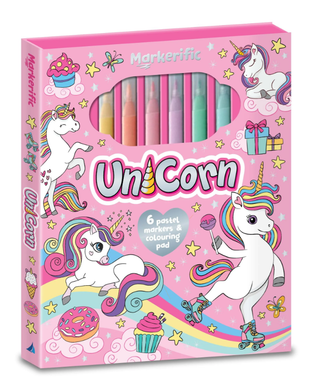 Markerific Colouring In Book & Folder: Unicorns