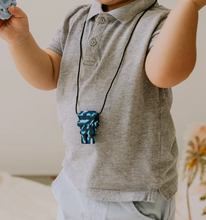 Load image into Gallery viewer, Jellystone Designs Chew Necklace: Robot - Blue Camo