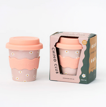 Load image into Gallery viewer, Chino Club Babychino Cup: Pink Daisy 4oz