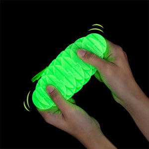 Fidget Fingers Flexi Worm Glow in the Dark Keyring