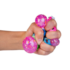 Sensory Squishy Glitter Ball Keychain