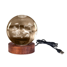 Load image into Gallery viewer, 3D Crystal Ball Lamp: Dinosaur