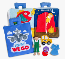 Load image into Gallery viewer, Curious Columbus: Fabric Activity Book - Away We Go: Pre-Order