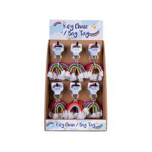 Rainbow Bag Tag / Keychain: Assorted Colours