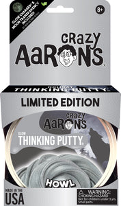 Crazy Aarons Thinking Putty: Howl Glow 10cm Tin with moon Phases