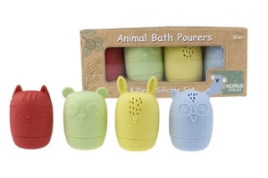 Silicone Animal Bath Pourers: 4 Piece Set