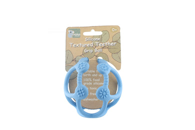 Silicone Teether Texture Grip Ball: Blue