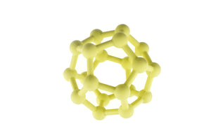 Silicone Teether Atomic Grip Ball: Yellow (Lemon)