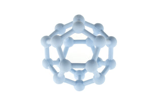 Silicone Teether Atomic Grip Ball: Light Blue