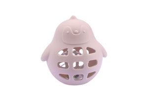 Silicone Sensory Penguin Rattle: Pink