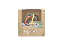 Load image into Gallery viewer, Silicone Sensory Space Rattle Teether: Sage Green