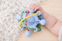 Load image into Gallery viewer, Silicone Sensory Space Rattle Teether: Sage Green