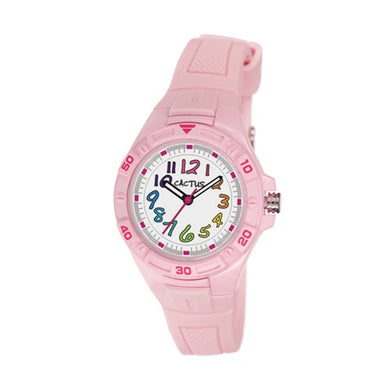 Cactus Time Teacher Watch - Rainbow Face: Pink