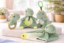 Load image into Gallery viewer, Snuggle Buddy Minty Dinosaur Baby Gift Pack